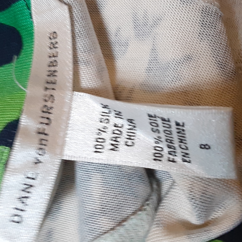 Diane Von Furstenberg Augustine Silk Open Back Midi Dress Animal Print Size 8 - Picture 12 of 13